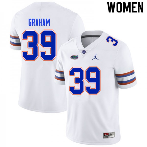 Women #39 Fenley Graham Florida Gators College Football Jersey White